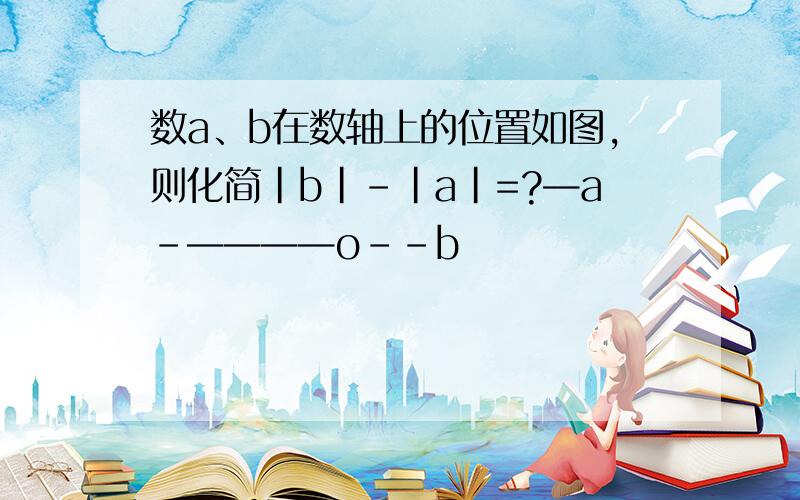 数a、b在数轴上的位置如图,则化简|b|-|a|=?—a-————o--b