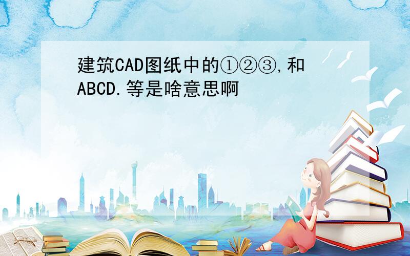 建筑CAD图纸中的①②③,和ABCD.等是啥意思啊