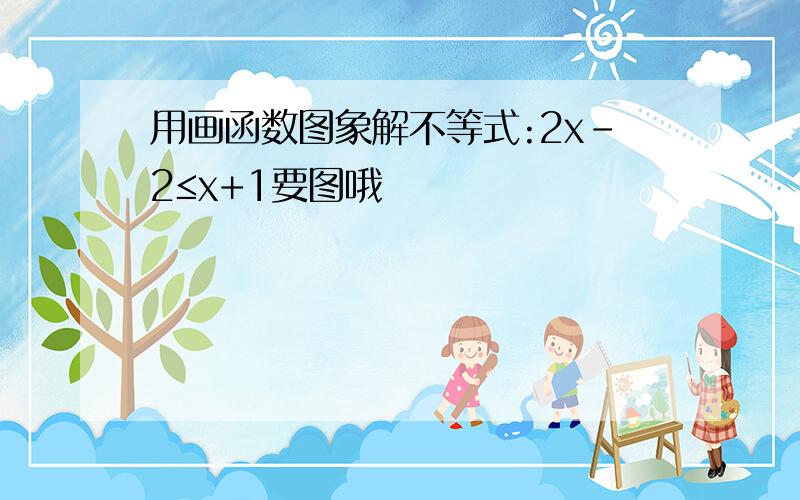 用画函数图象解不等式:2x-2≤x+1要图哦