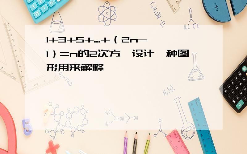 1+3+5+...+（2n-1）=n的2次方,设计一种图形用来解释