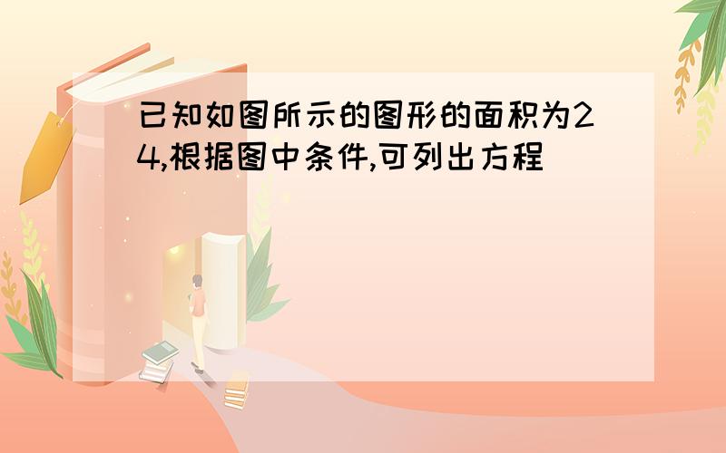 已知如图所示的图形的面积为24,根据图中条件,可列出方程