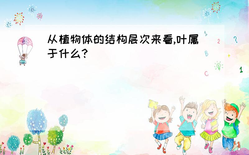 从植物体的结构层次来看,叶属于什么?