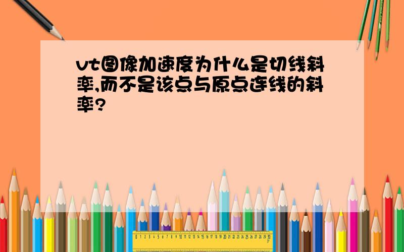 vt图像加速度为什么是切线斜率,而不是该点与原点连线的斜率?