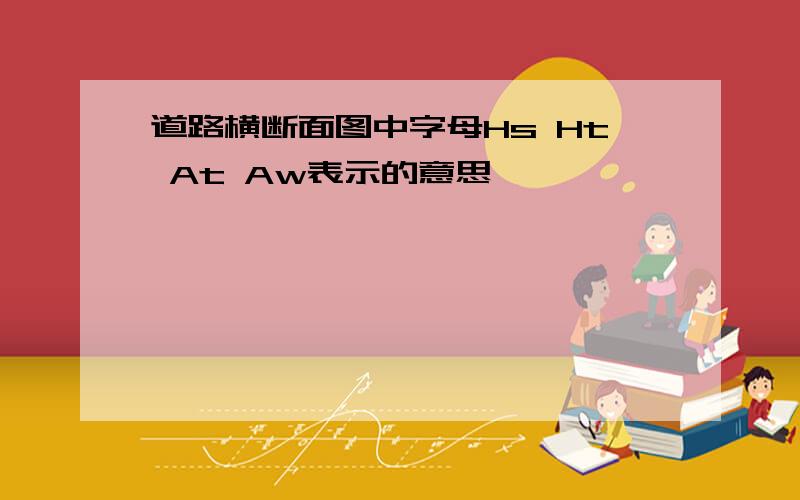 道路横断面图中字母Hs Ht At Aw表示的意思