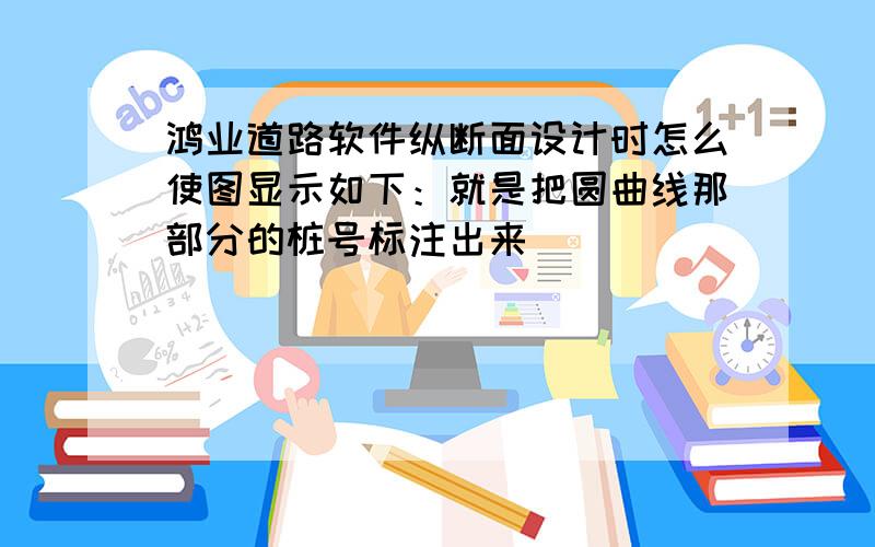 鸿业道路软件纵断面设计时怎么使图显示如下：就是把圆曲线那部分的桩号标注出来