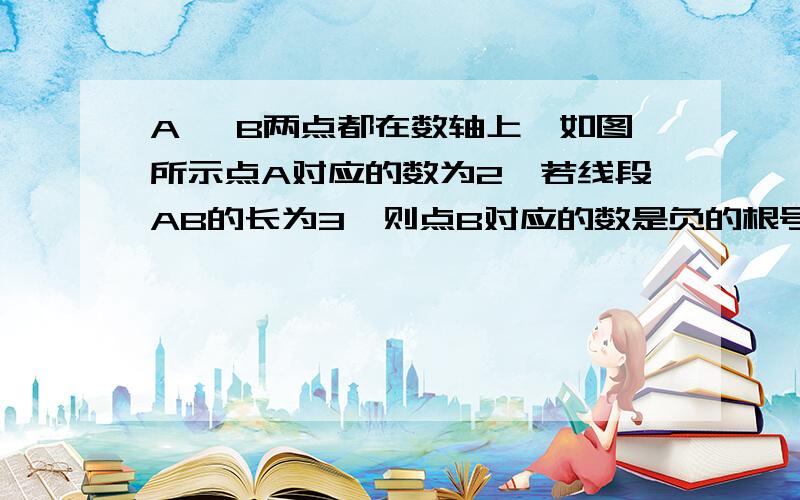 A、 B两点都在数轴上,如图所示点A对应的数为2,若线段AB的长为3,则点B对应的数是负的根号2,为什么?