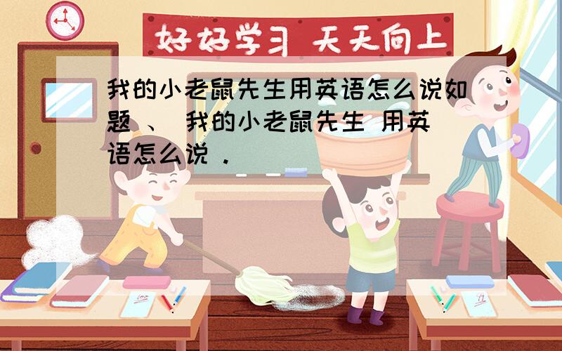 我的小老鼠先生用英语怎么说如题 、 我的小老鼠先生 用英语怎么说 .