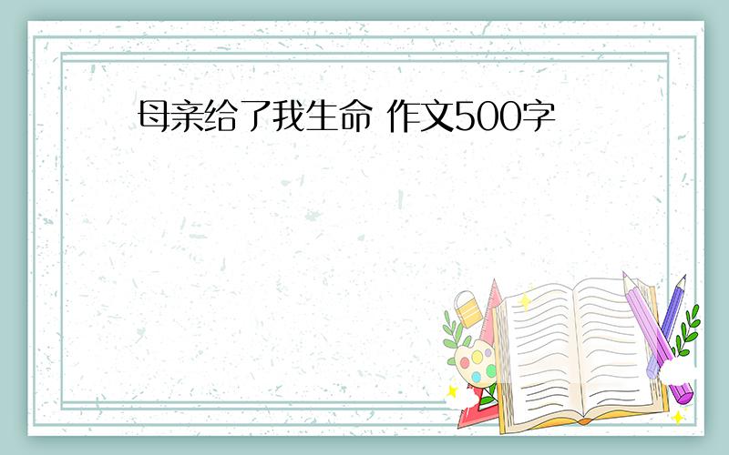 母亲给了我生命 作文500字