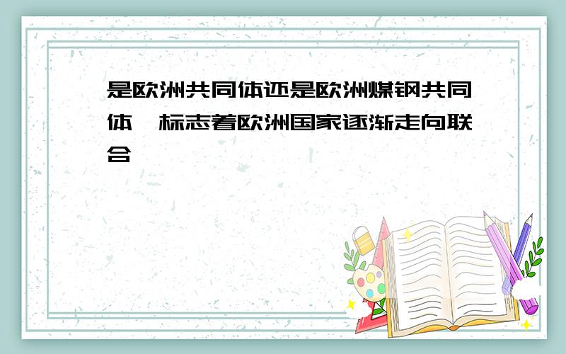 是欧洲共同体还是欧洲煤钢共同体,标志着欧洲国家逐渐走向联合