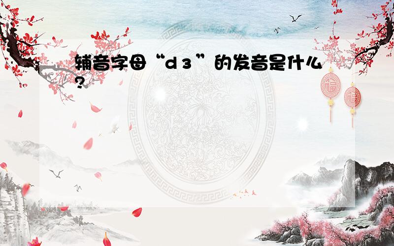 辅音字母“dз”的发音是什么?