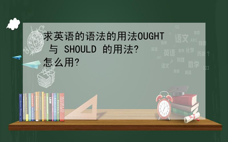 求英语的语法的用法OUGHT 与 SHOULD 的用法?怎么用?
