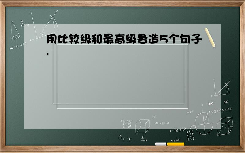 用比较级和最高级各造5个句子.