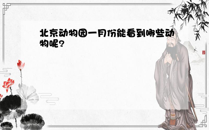 北京动物园一月份能看到哪些动物呢?