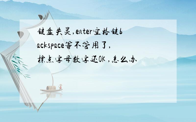 键盘失灵,enter空格键backspace等不管用了,标点字母数字还OK ,怎么办