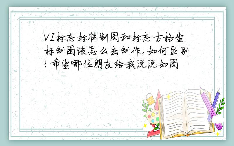 VI标志标准制图和标志方格坐标制图该怎么去制作,如何区别?希望哪位朋友给我说说如图