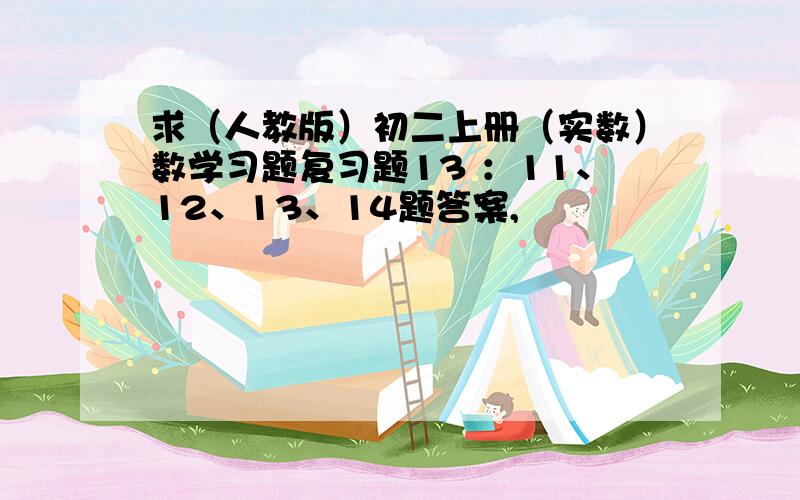 求（人教版）初二上册（实数）数学习题复习题13 ：11、12、13、14题答案,