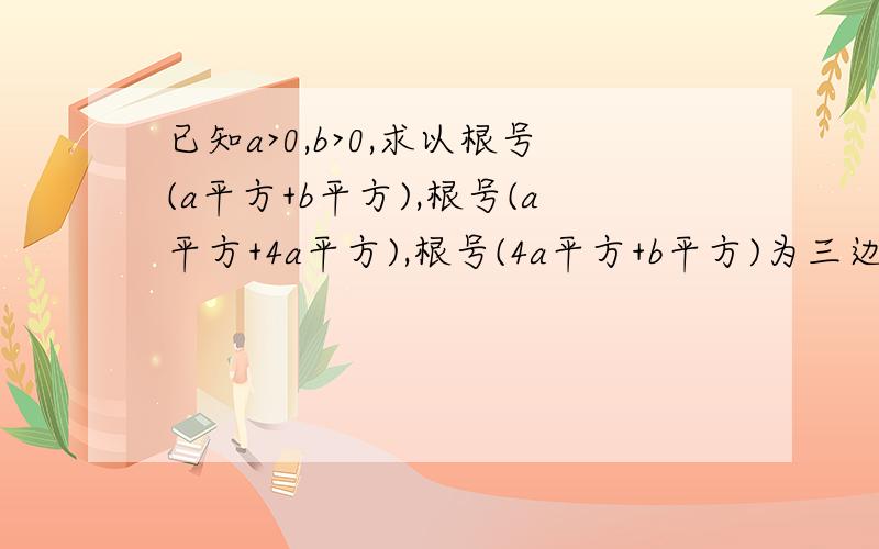 已知a>0,b>0,求以根号(a平方+b平方),根号(a平方+4a平方),根号(4a平方+b平方)为三边长的三角形面积