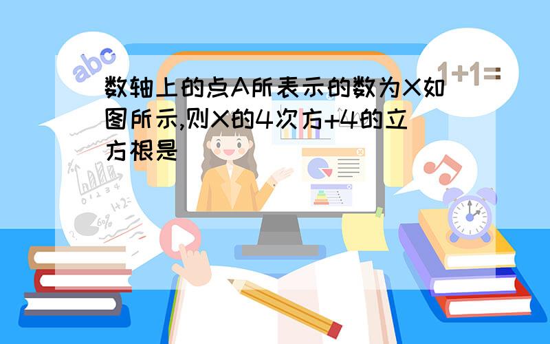 数轴上的点A所表示的数为X如图所示,则X的4次方+4的立方根是（ ）