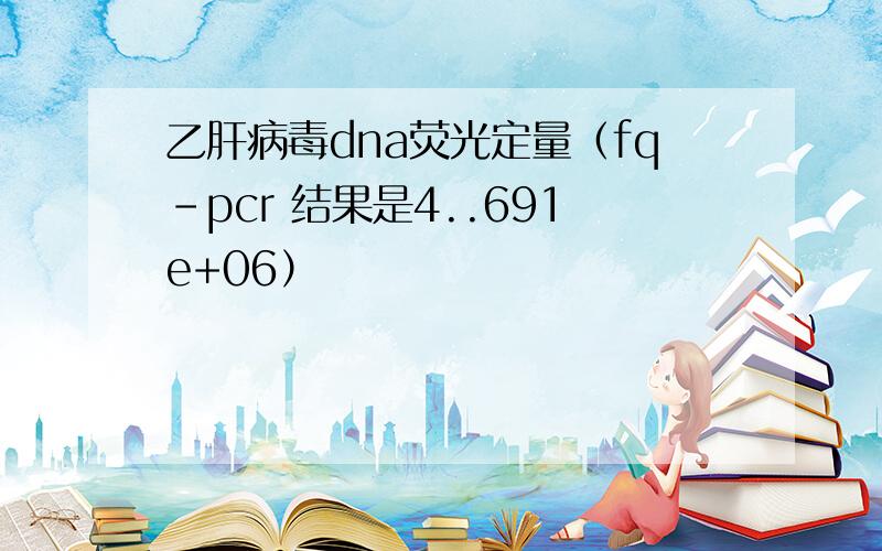 乙肝病毒dna荧光定量（fq-pcr 结果是4..691e+06）