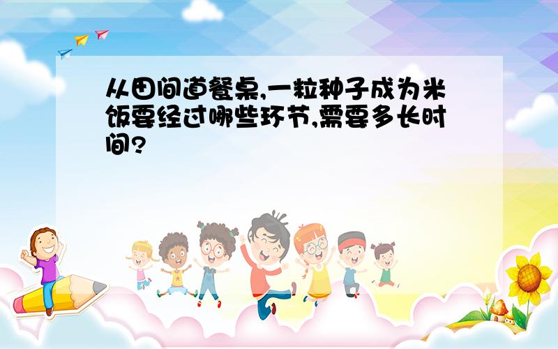 从田间道餐桌,一粒种子成为米饭要经过哪些环节,需要多长时间?