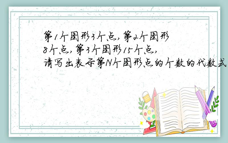 第1个图形3个点,第2个图形8个点,第3个图形15个点,请写出表示第N个图形点的个数的代数式