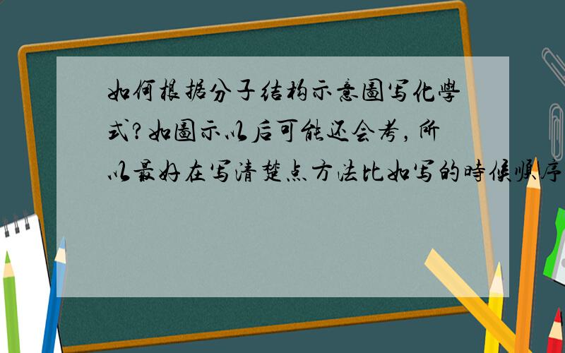 如何根据分子结构示意图写化学式?如图示以后可能还会考，所以最好在写清楚点方法比如写的时候顺序是怎样的？