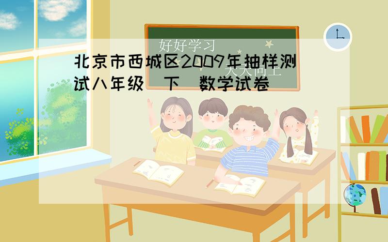 北京市西城区2009年抽样测试八年级(下)数学试卷