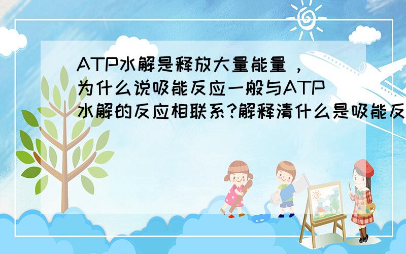 ATP水解是释放大量能量 ,为什么说吸能反应一般与ATP水解的反应相联系?解释清什么是吸能反应