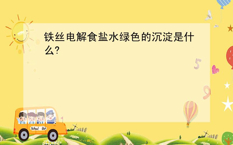 铁丝电解食盐水绿色的沉淀是什么?