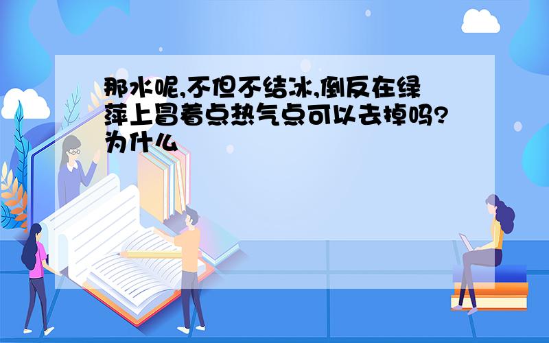 那水呢,不但不结冰,倒反在绿萍上冒着点热气点可以去掉吗?为什么