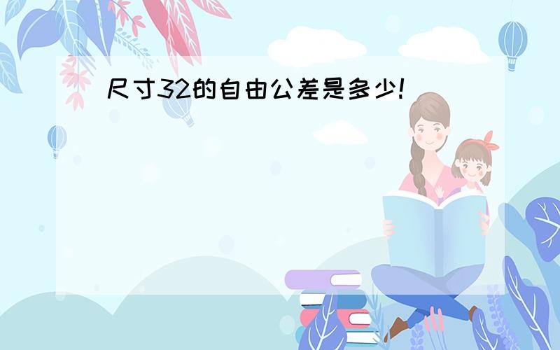 尺寸32的自由公差是多少!