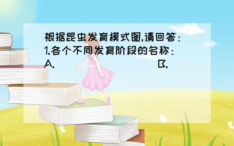 根据昆虫发育模式图,请回答：1.各个不同发育阶段的名称：A.________   B.__________  C.__________  D._________没了..就这一题弄不懂