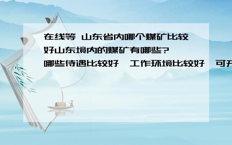 在线等 山东省内哪个煤矿比较好山东境内的煤矿有哪些?  哪些待遇比较好,工作环境比较好,可开采年限比较长?答得好的加50  在线等兄弟,我问的是煤矿,你那都是啥啊  机械厂还学校