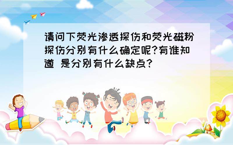 请问下荧光渗透探伤和荧光磁粉探伤分别有什么确定呢?有谁知道 是分别有什么缺点?