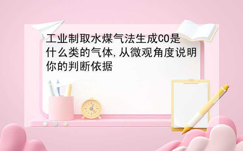 工业制取水煤气法生成CO是 什么类的气体,从微观角度说明你的判断依据