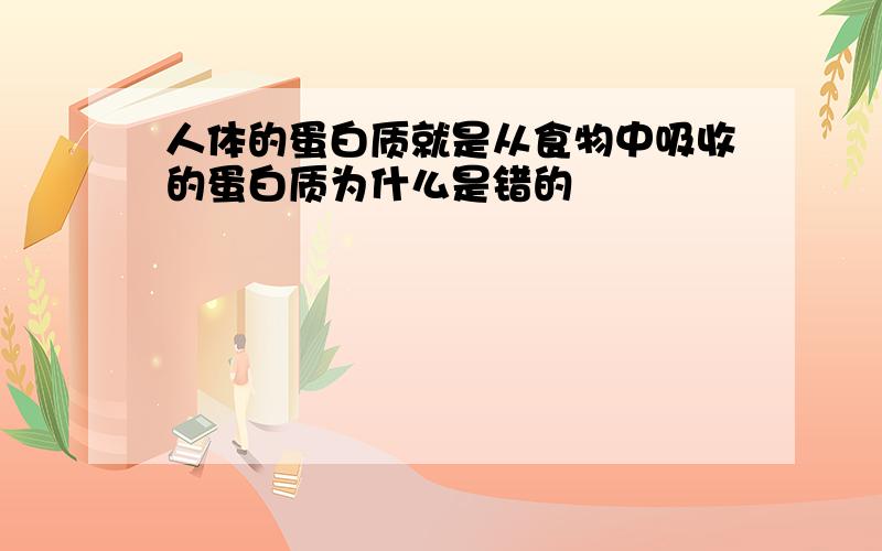 人体的蛋白质就是从食物中吸收的蛋白质为什么是错的