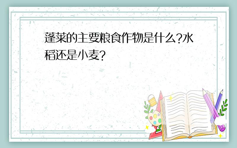 蓬莱的主要粮食作物是什么?水稻还是小麦?