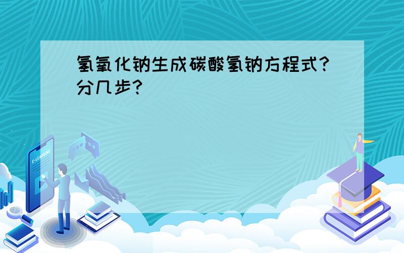 氢氧化钠生成碳酸氢钠方程式?分几步?