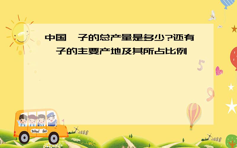 中国柚子的总产量是多少?还有柚子的主要产地及其所占比例