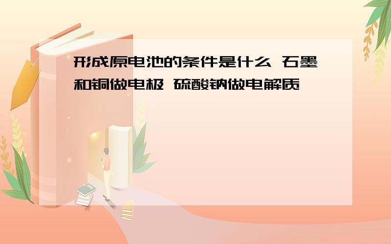 形成原电池的条件是什么 石墨和铜做电极 硫酸钠做电解质