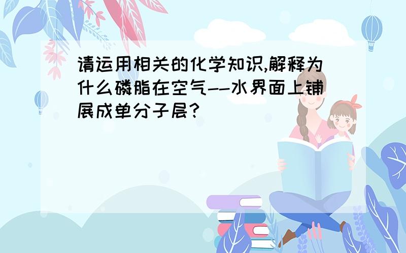 请运用相关的化学知识,解释为什么磷脂在空气--水界面上铺展成单分子层?