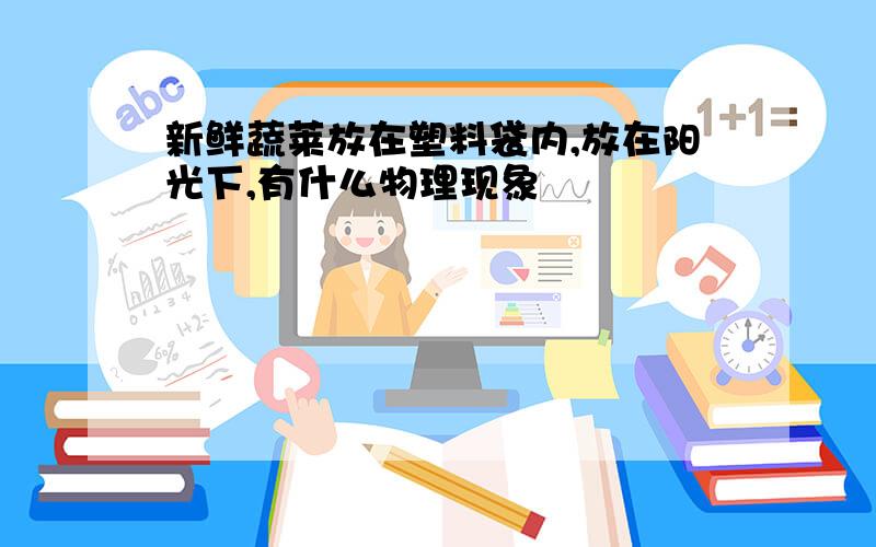 新鲜蔬莱放在塑料袋内,放在阳光下,有什么物理现象