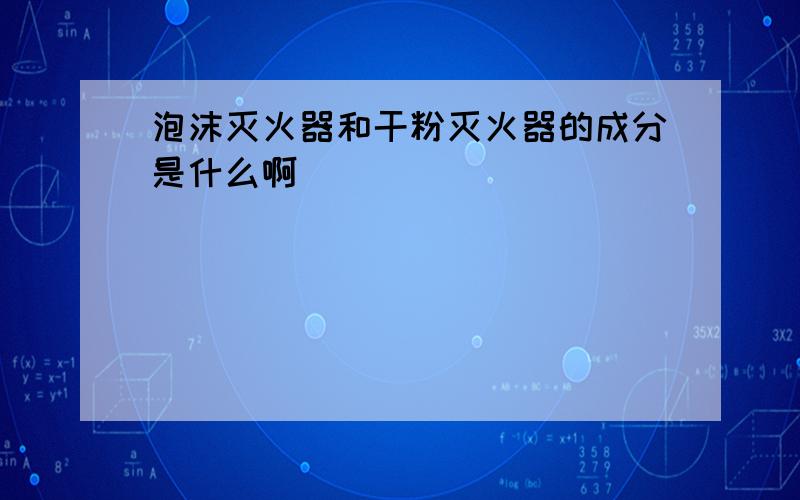 泡沫灭火器和干粉灭火器的成分是什么啊