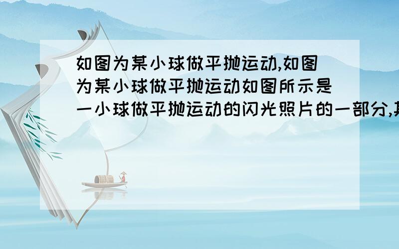 如图为某小球做平抛运动,如图为某小球做平抛运动如图所示是一小球做平抛运动的闪光照片的一部分,其中A、B、C是小球在不同时划在照片上的位置,图中背景方格的边长均为5cm,如果取g=10m／s