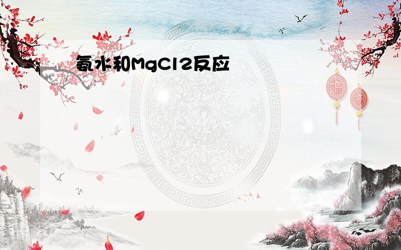 氨水和MgCl2反应