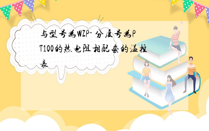 与型号为WZP- 分度号为PT100的热电阻相配套的温控表