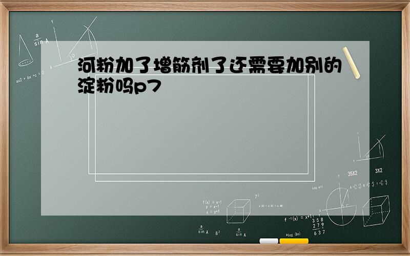 河粉加了增筋剂了还需要加别的淀粉吗p7