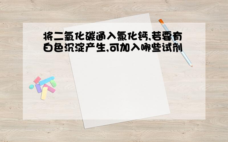 将二氧化碳通入氯化钙,若要有白色沉淀产生,可加入哪些试剂