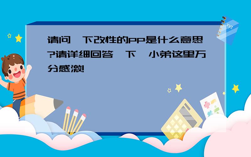 请问一下改性的PP是什么意思?请详细回答一下,小弟这里万分感激!