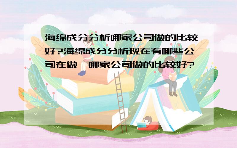 海绵成分分析哪家公司做的比较好?海绵成分分析现在有哪些公司在做,哪家公司做的比较好?